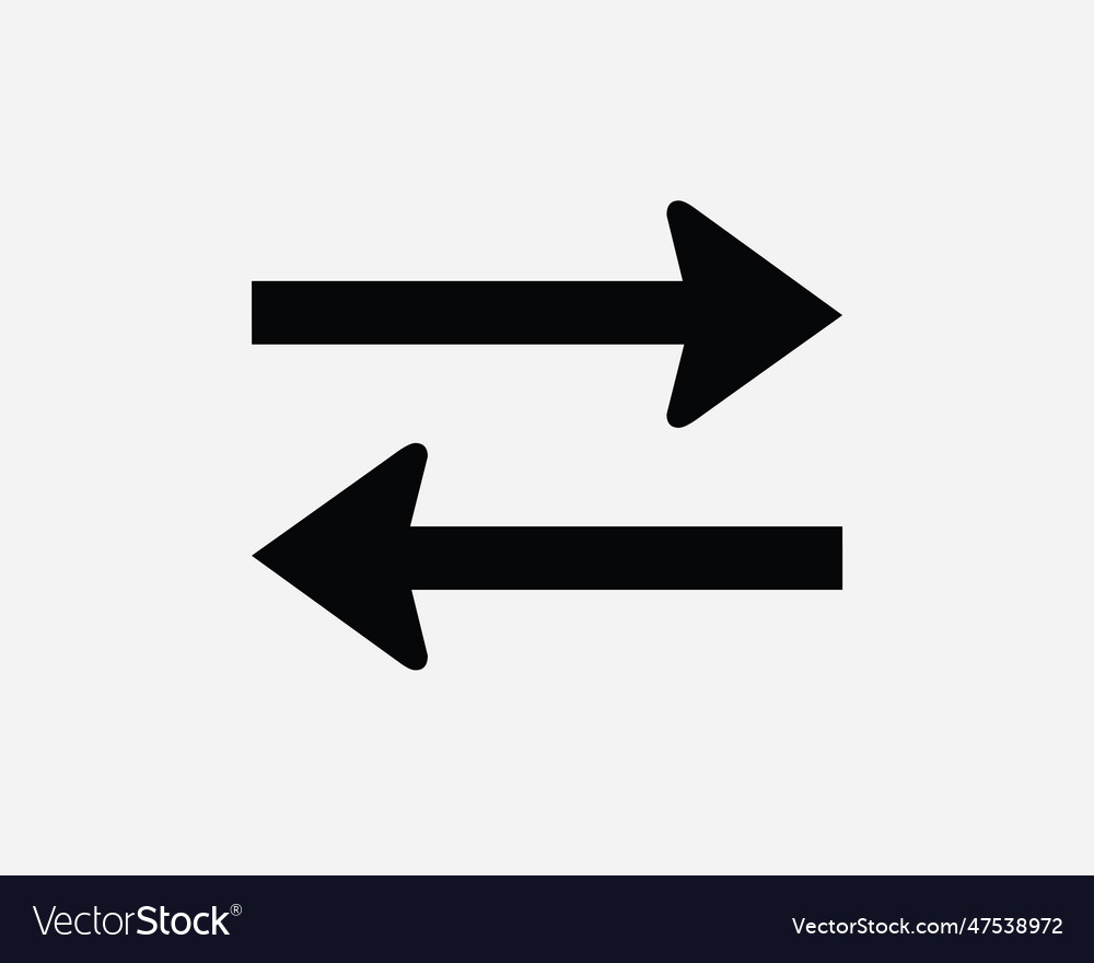 Right and left arrow icon direction navigation two