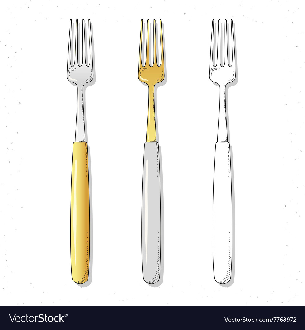 Set realistic sketch forks plugs to create design
