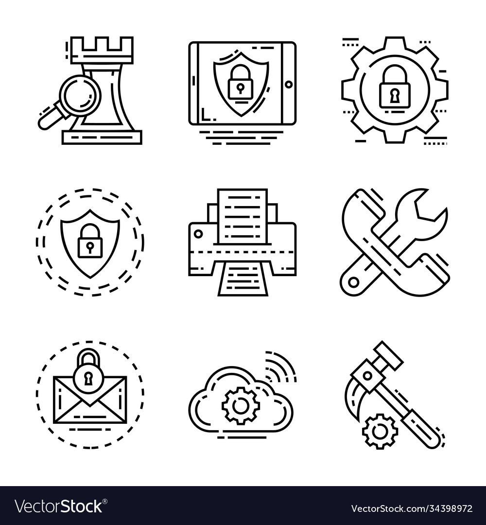 Technical support tools icons