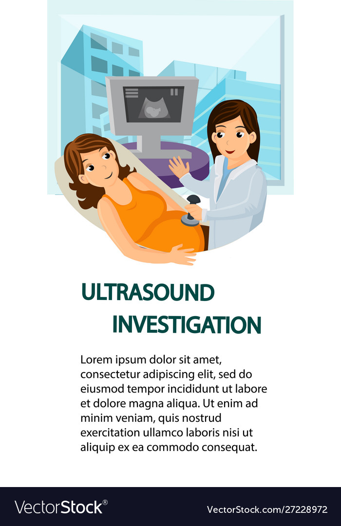 Ultrasound Prüfung Flyer flache Vorlage