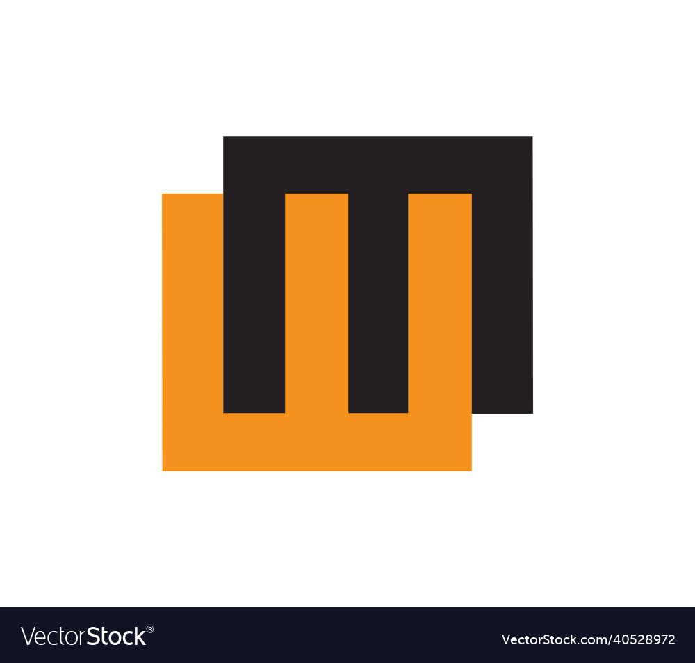 Wm logo design concept Royalty Free Vector Image