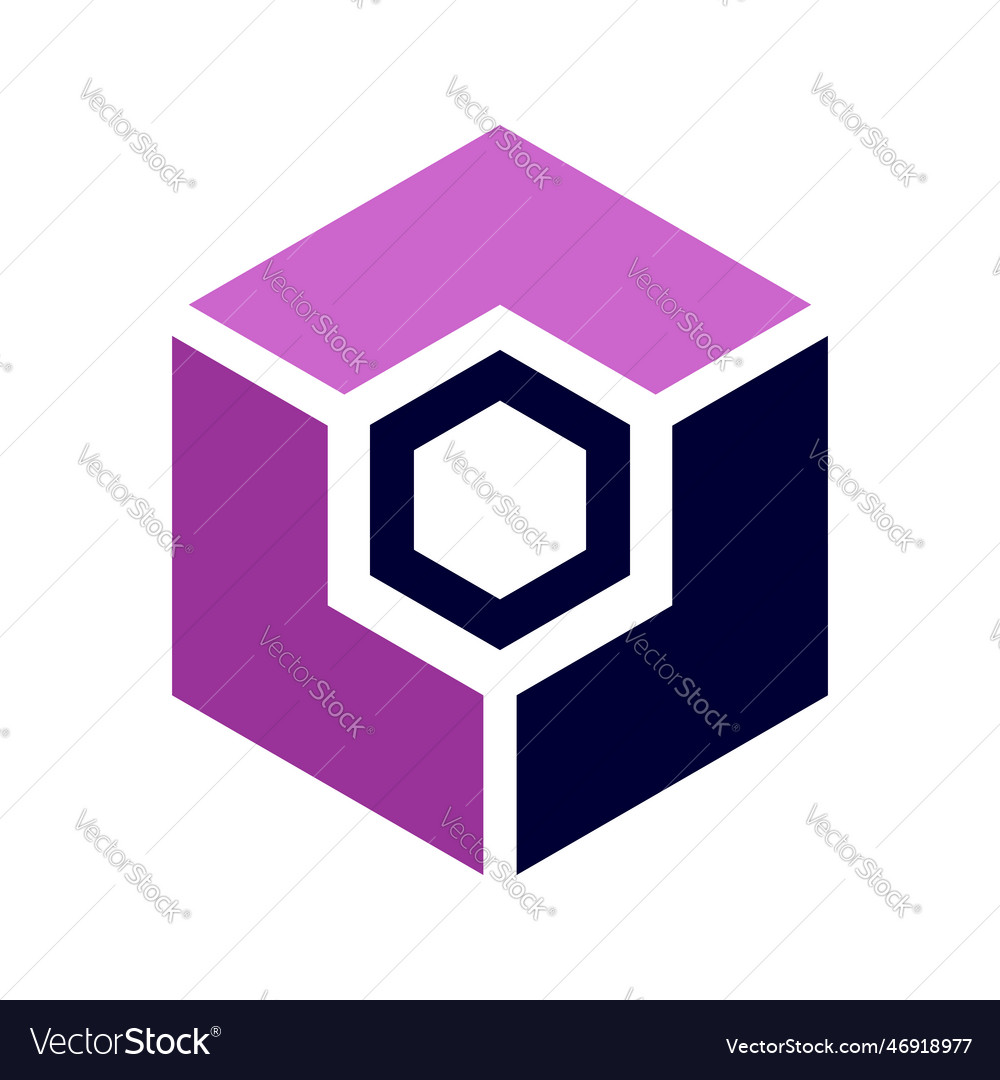 Abstract icon in hexagon shape