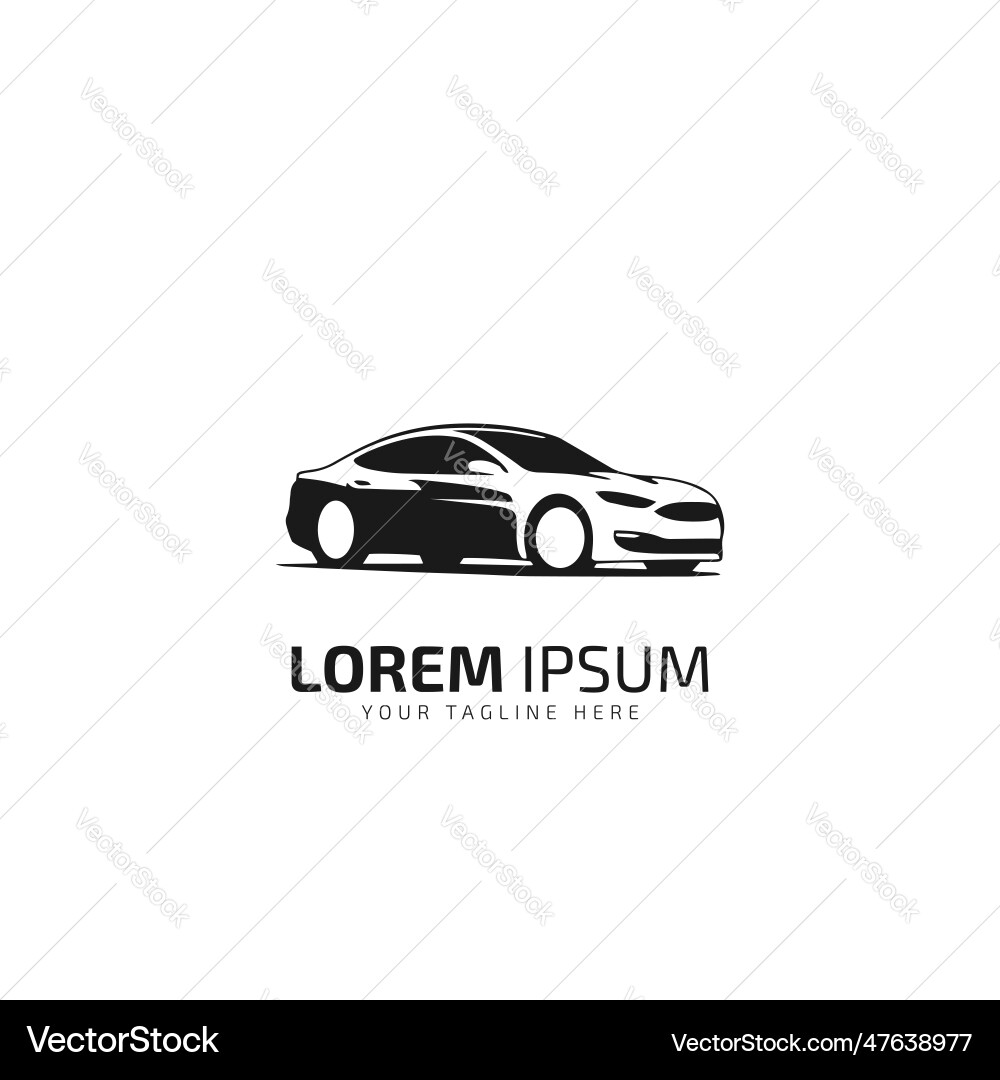 Car logo icon silhouette isolated design Vector Image