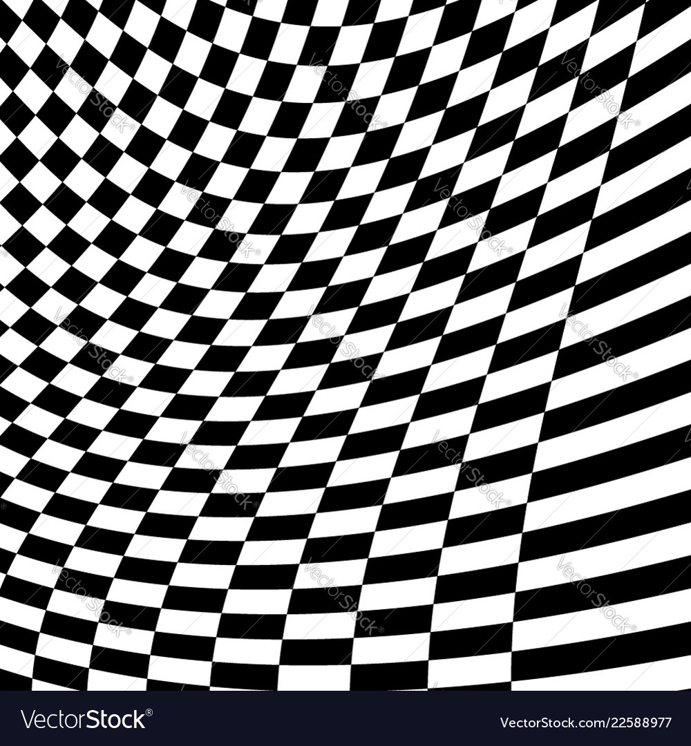Checkered pattern with warp distortion abstract