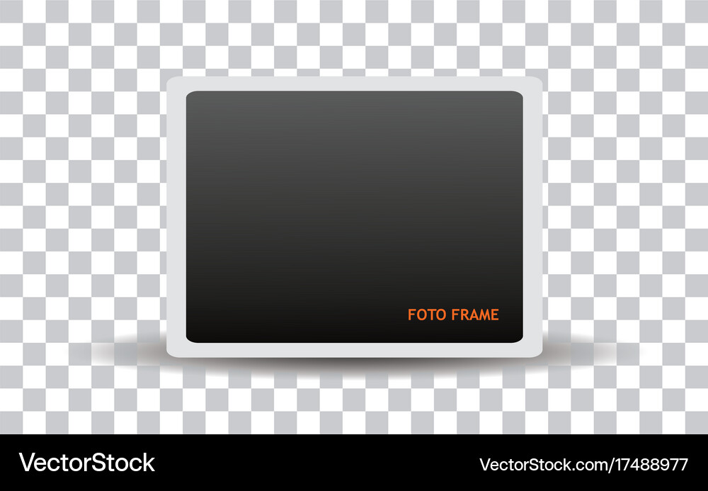 Clean isolated foto frame Royalty Free Vector Image