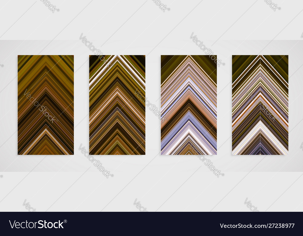 Colorful set four line pattern