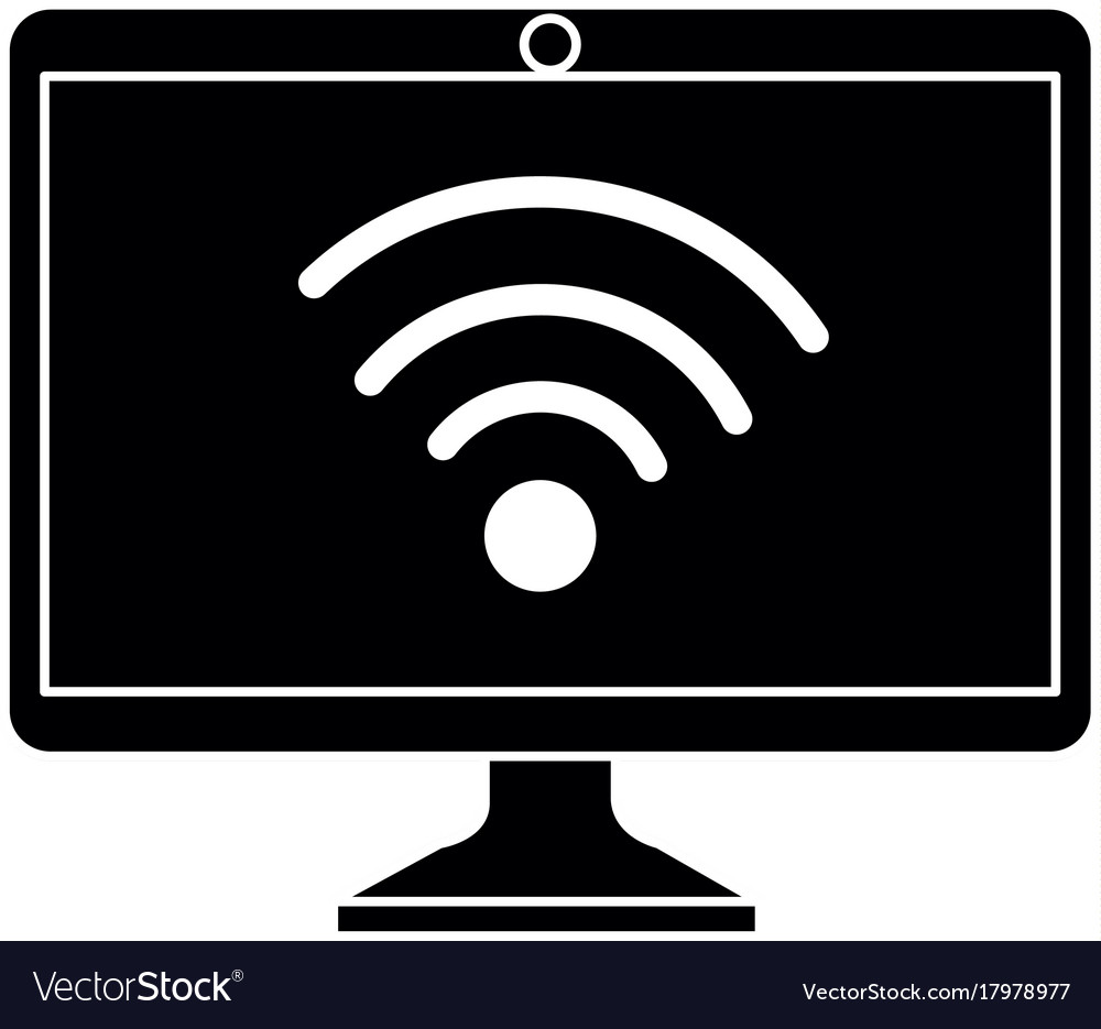 Computer display with wifi signal