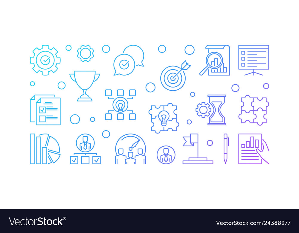 Core values colorful outline on white vector image Core values colorful outline on white
