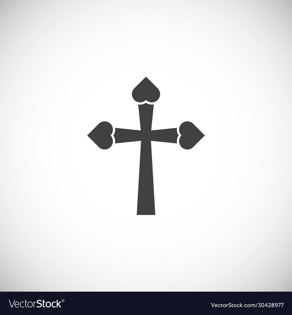 Cross icon on background for graphic and web Vector Image Cross icon on background for graphic and web