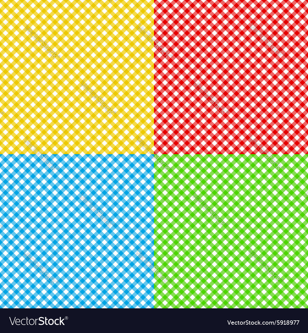 Different colors checked fabric tablecloth texture