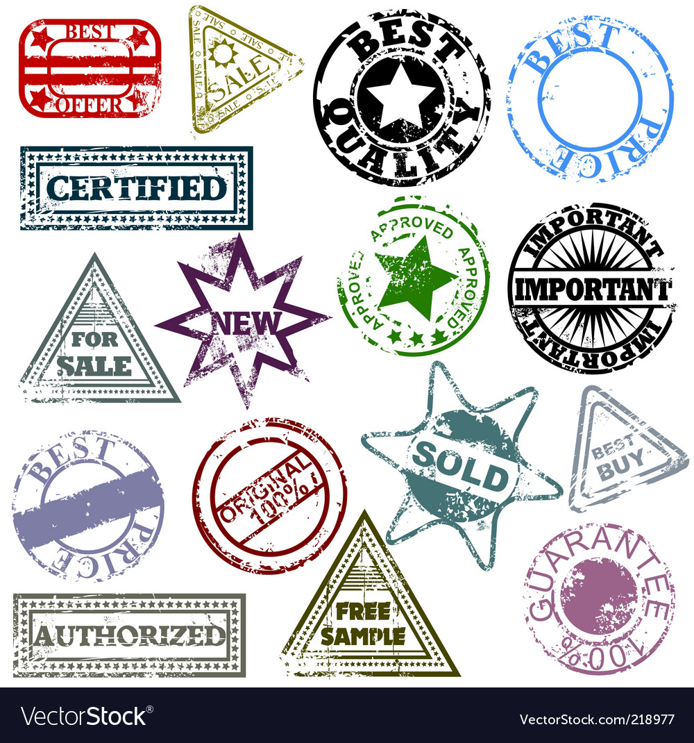 Grunge rubber stamps Royalty Free Vector Image