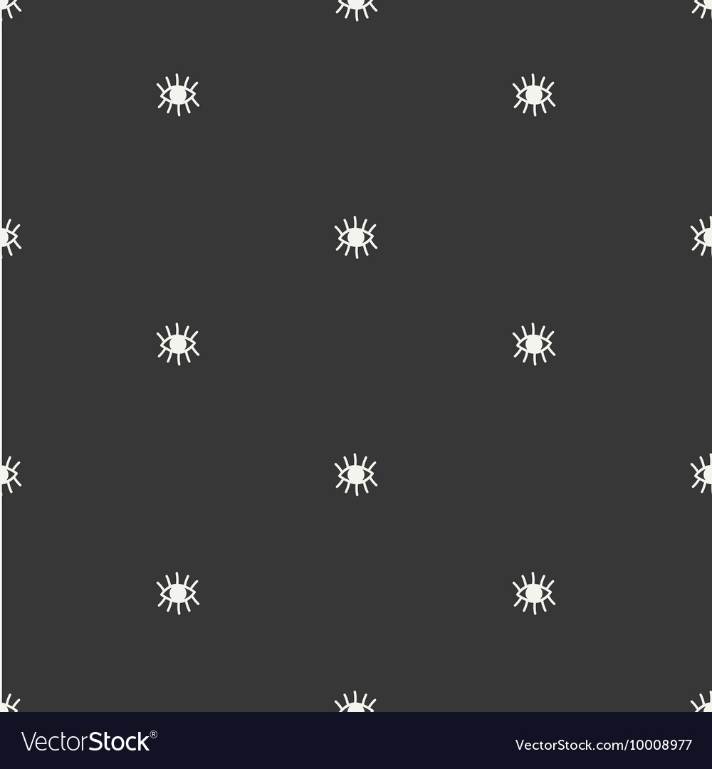 Hand drawn seamless pattern with open and close