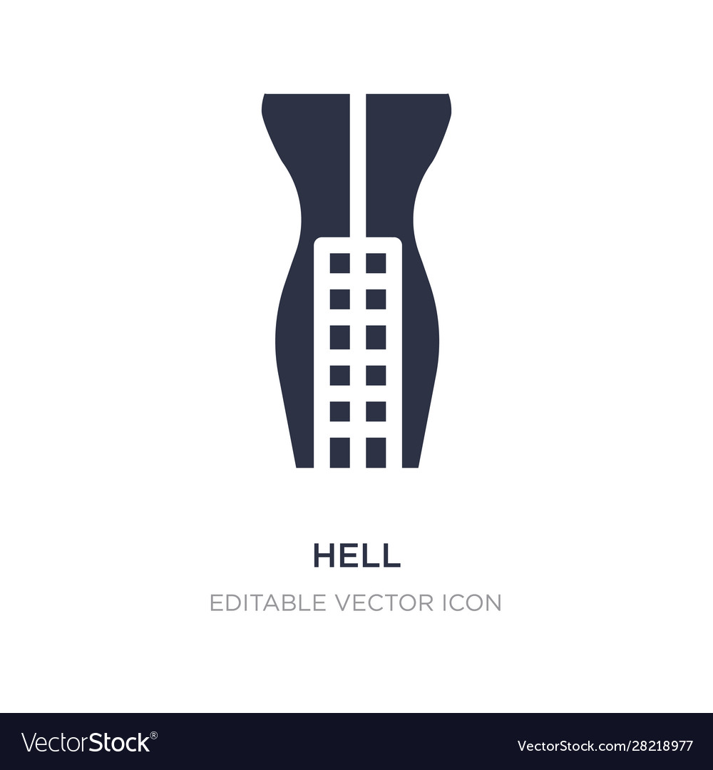 Hell icon on white background simple element from