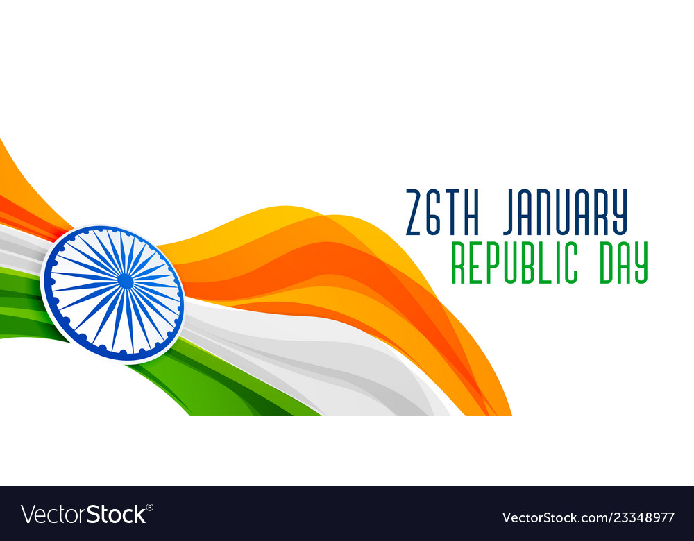 Indian republic day flag concept design Royalty Free Vector