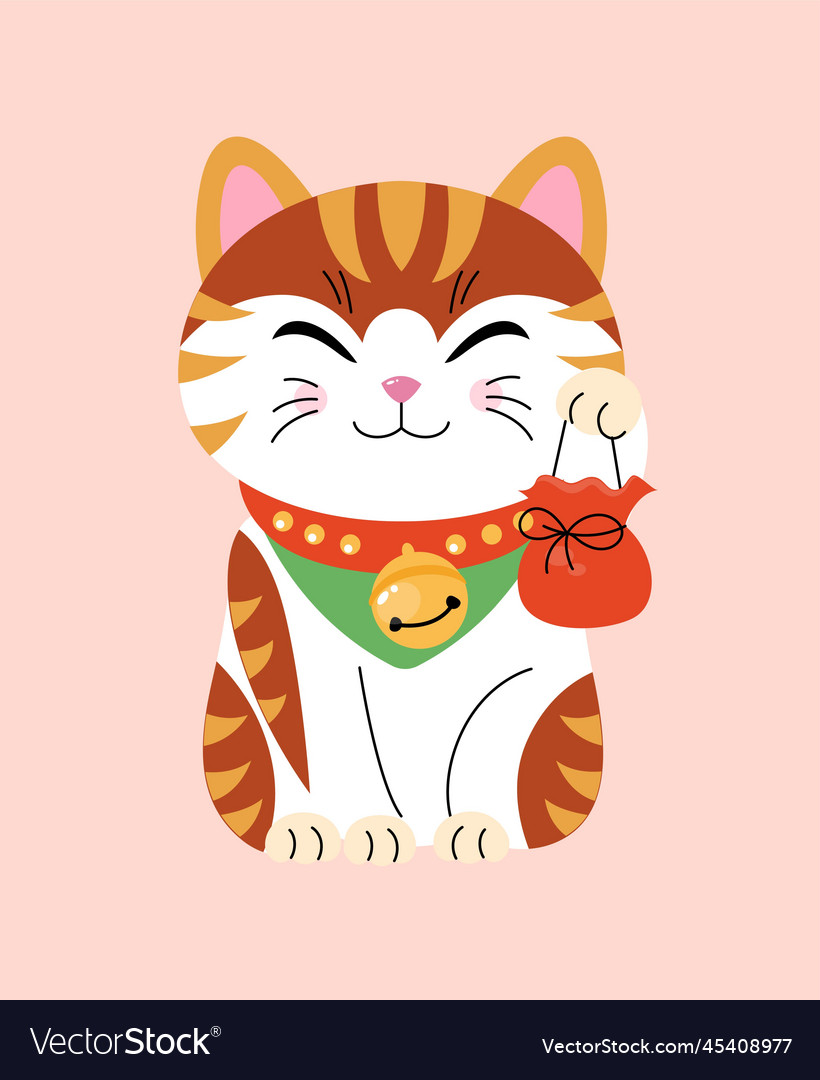 Maneki neko style Vector Image Maneki neko style