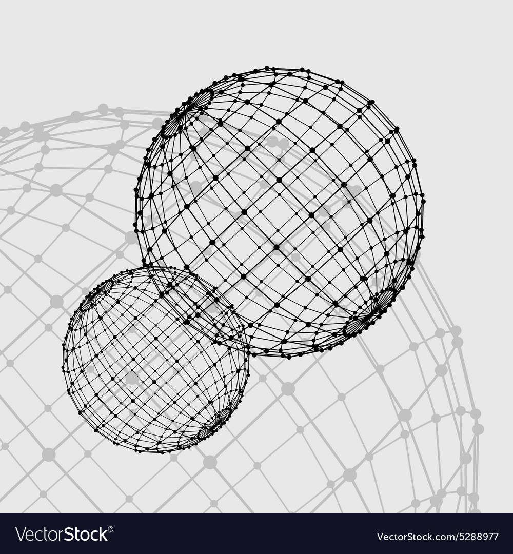 Mesh polygonal background scope of lines and dots