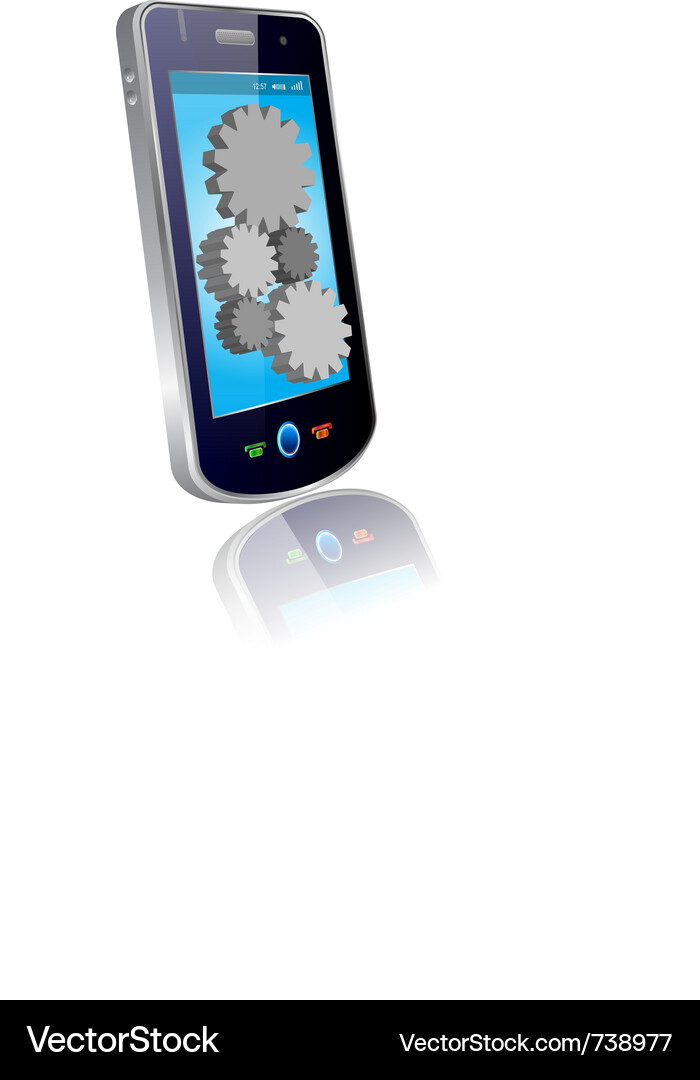 Mobile setting Royalty Free Vector Image - VectorStock