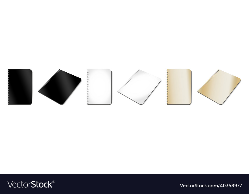 Mockup of a notebook on spring is an isolated vector image Mockup of a notebook on spring is an isolated