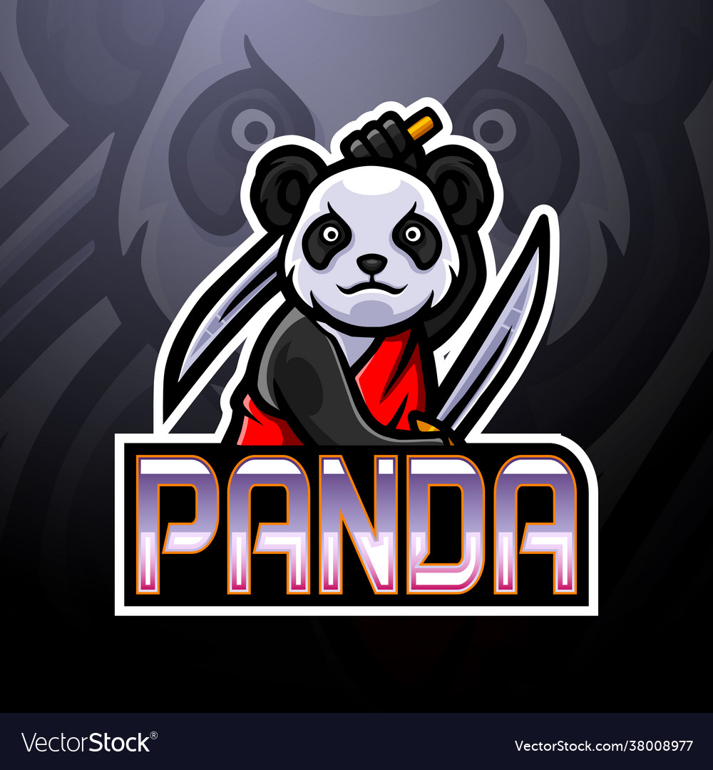 Panda esport logo mascot design