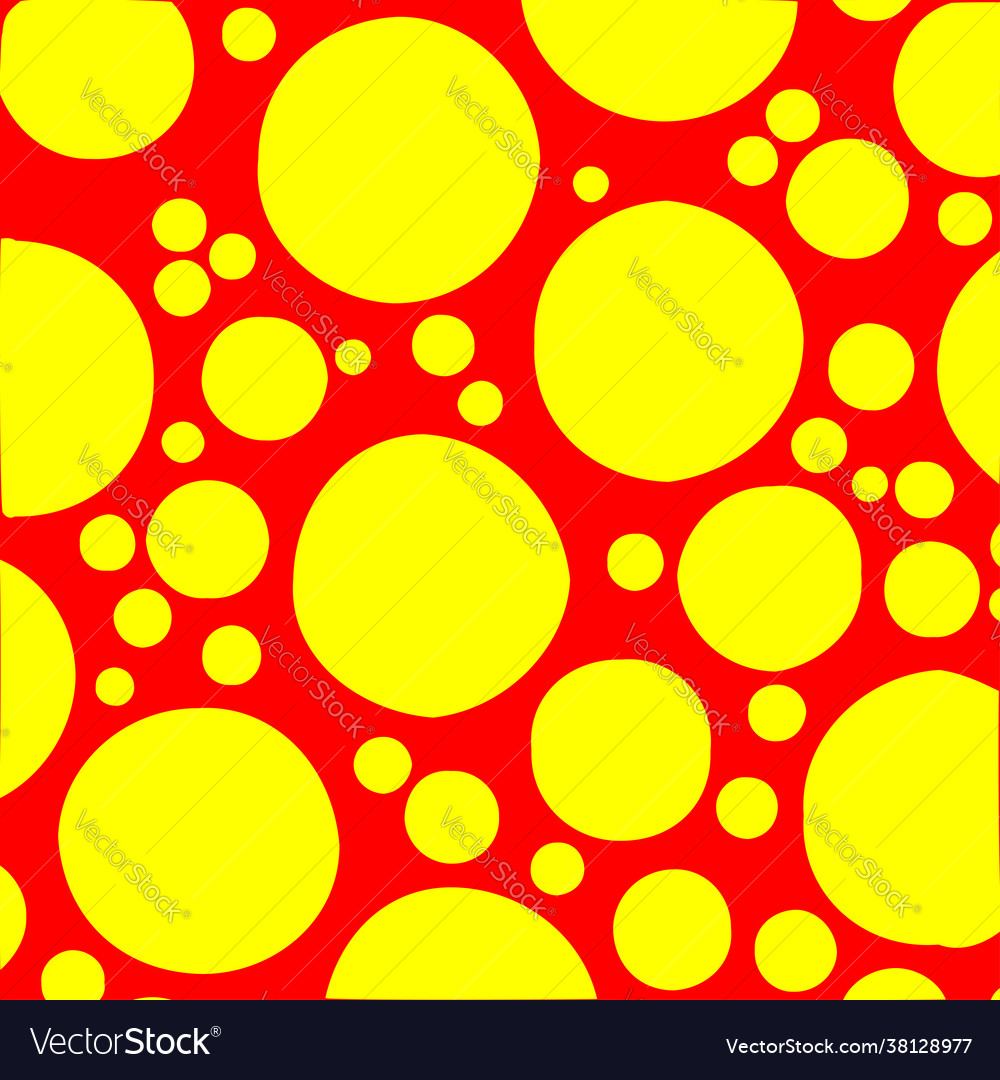 Pop-art random polka dots circles pattern red Vector Image Pop-art random polka dots circles pattern red