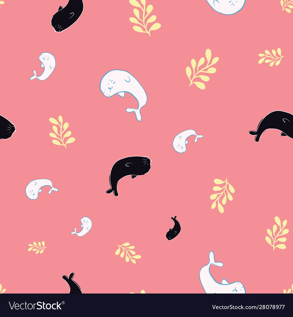 Seals seamless repeat pattern Vector Image Seals seamless repeat pattern