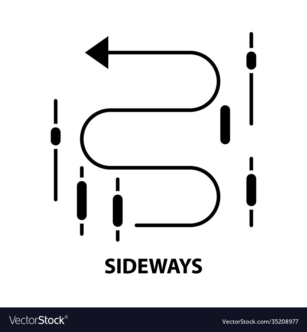 Sideways icon black sign with editable Royalty Free Vector