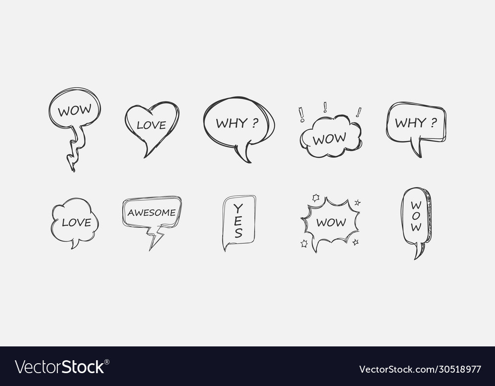 Speech bubble set