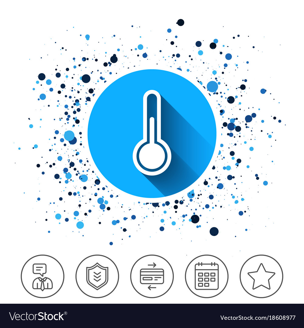 Thermometer sign icon temperature symbol Vector Image
