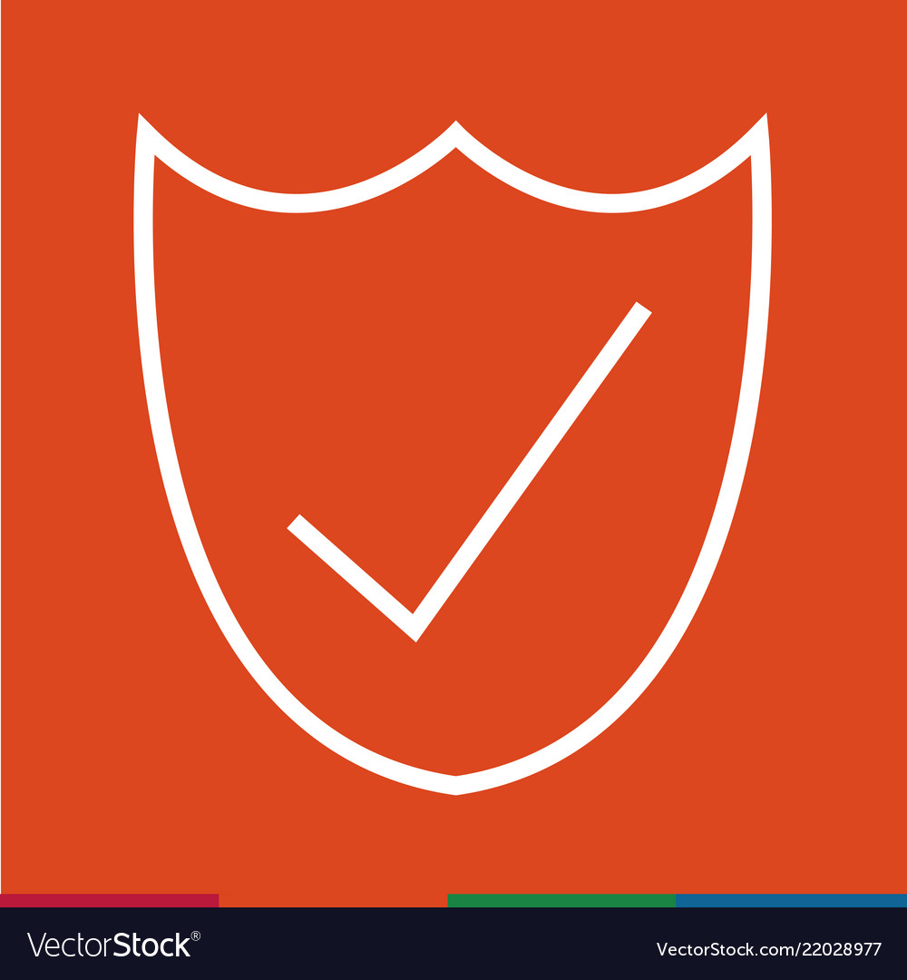 Thin line secure icon design vector image Thin line secure icon design