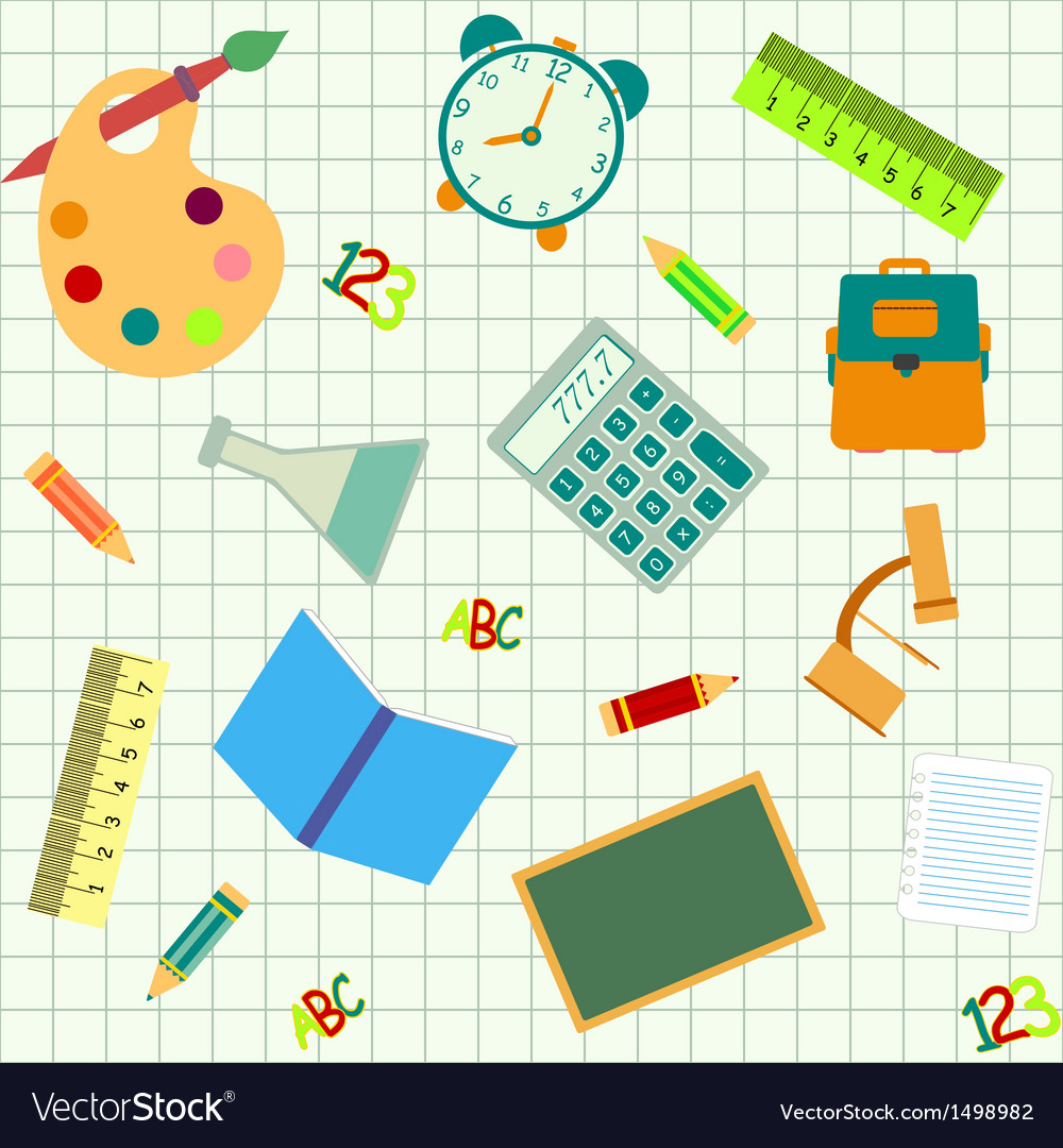 Back to school seamless pattern