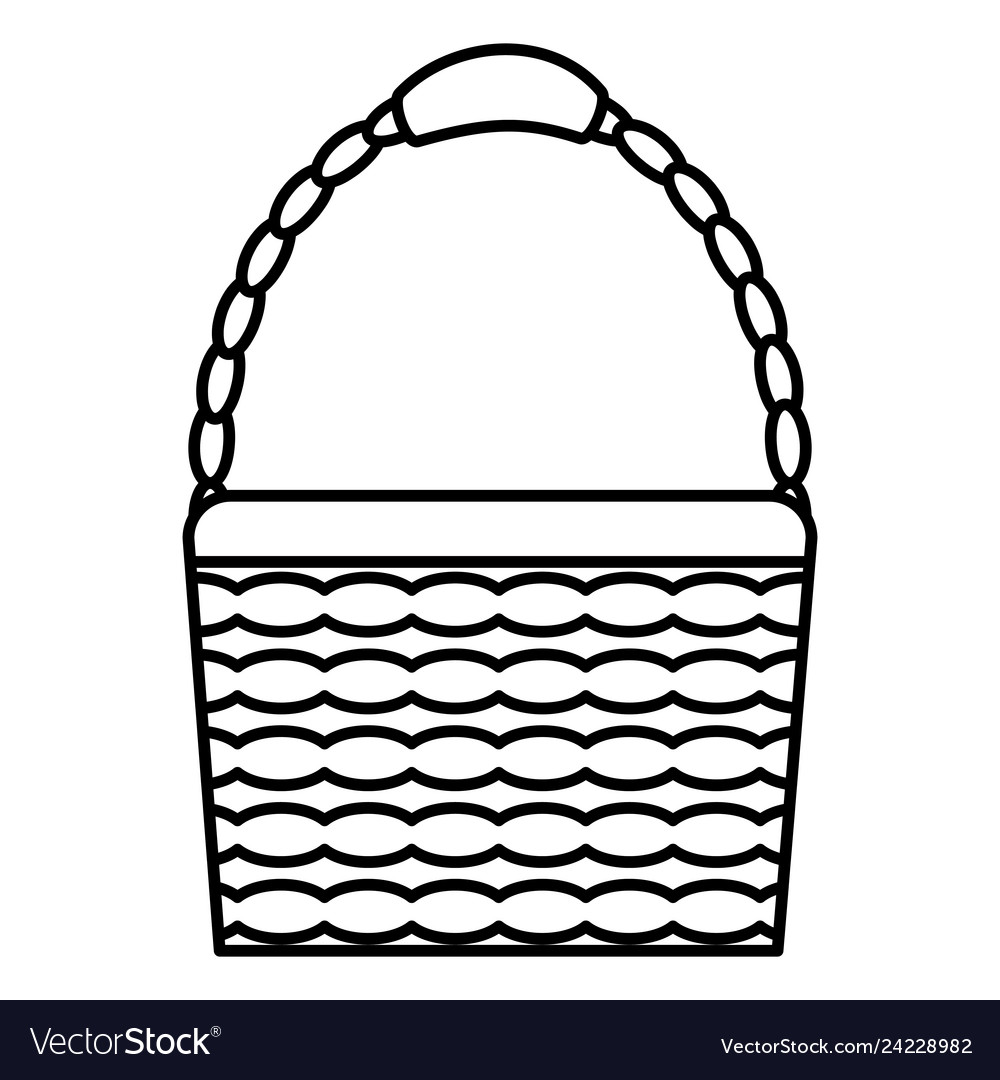 Basket straw empty icon