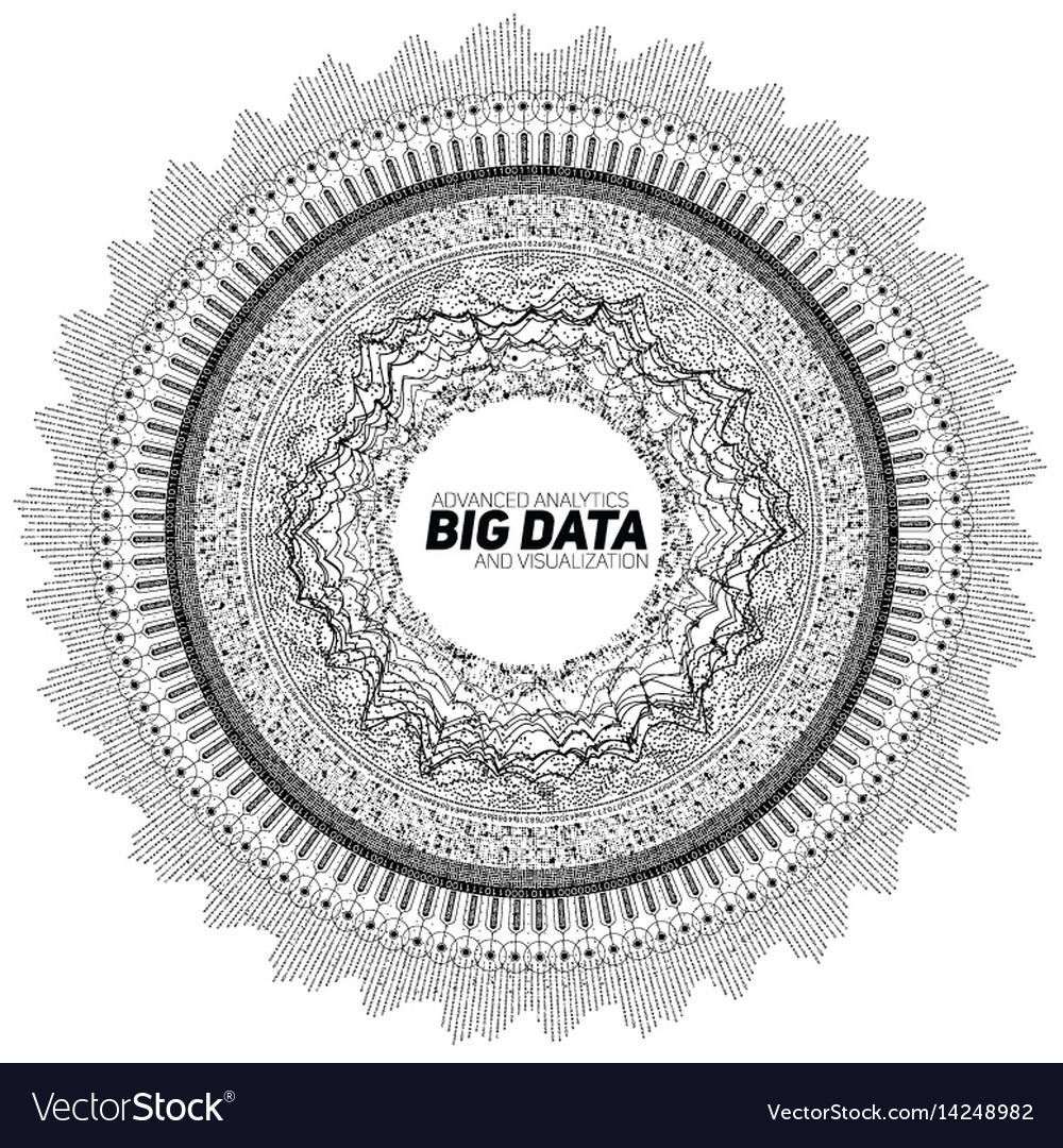 Big data circular grayscale