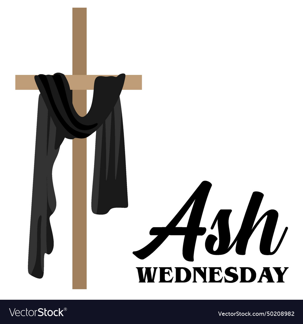 Celebrate ash wednesday with cross