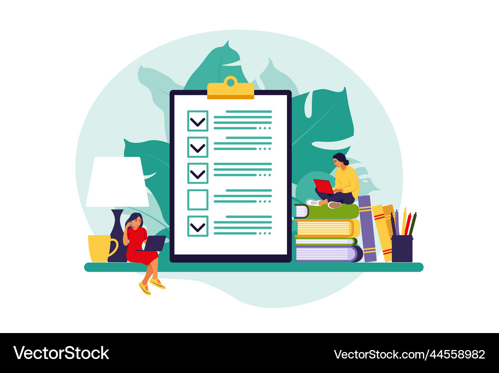 Checklist to-do list or notepad concept Royalty Free Vector