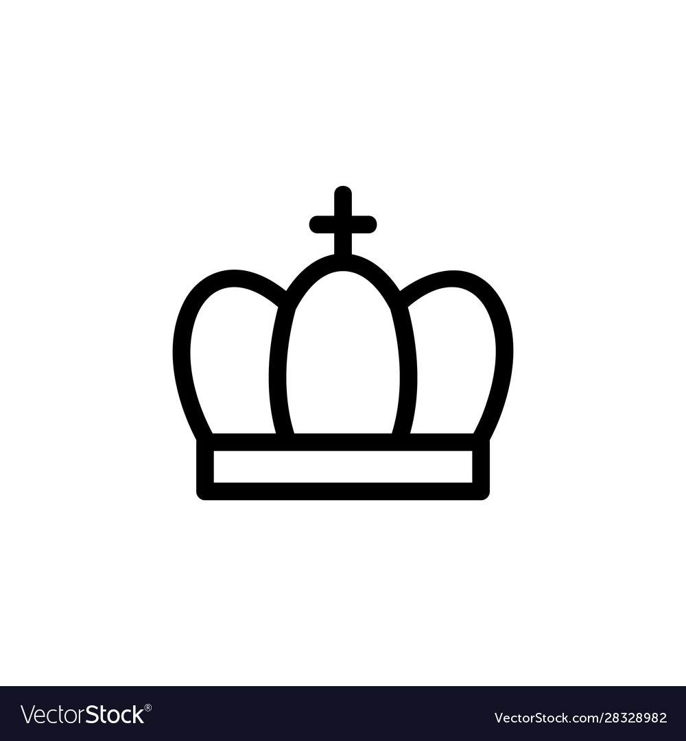 Crown with diamonds icon isolated contour