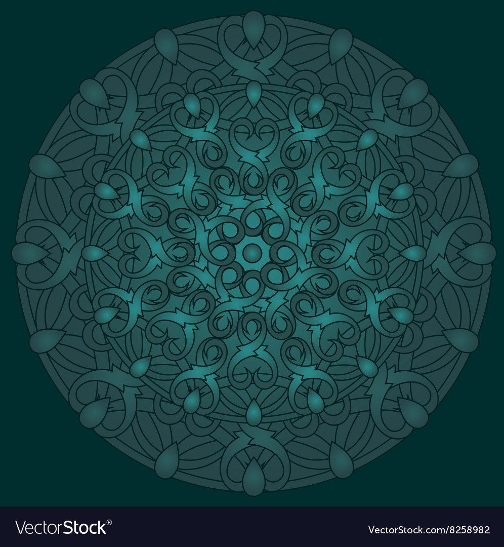 Decorative design element with a circular