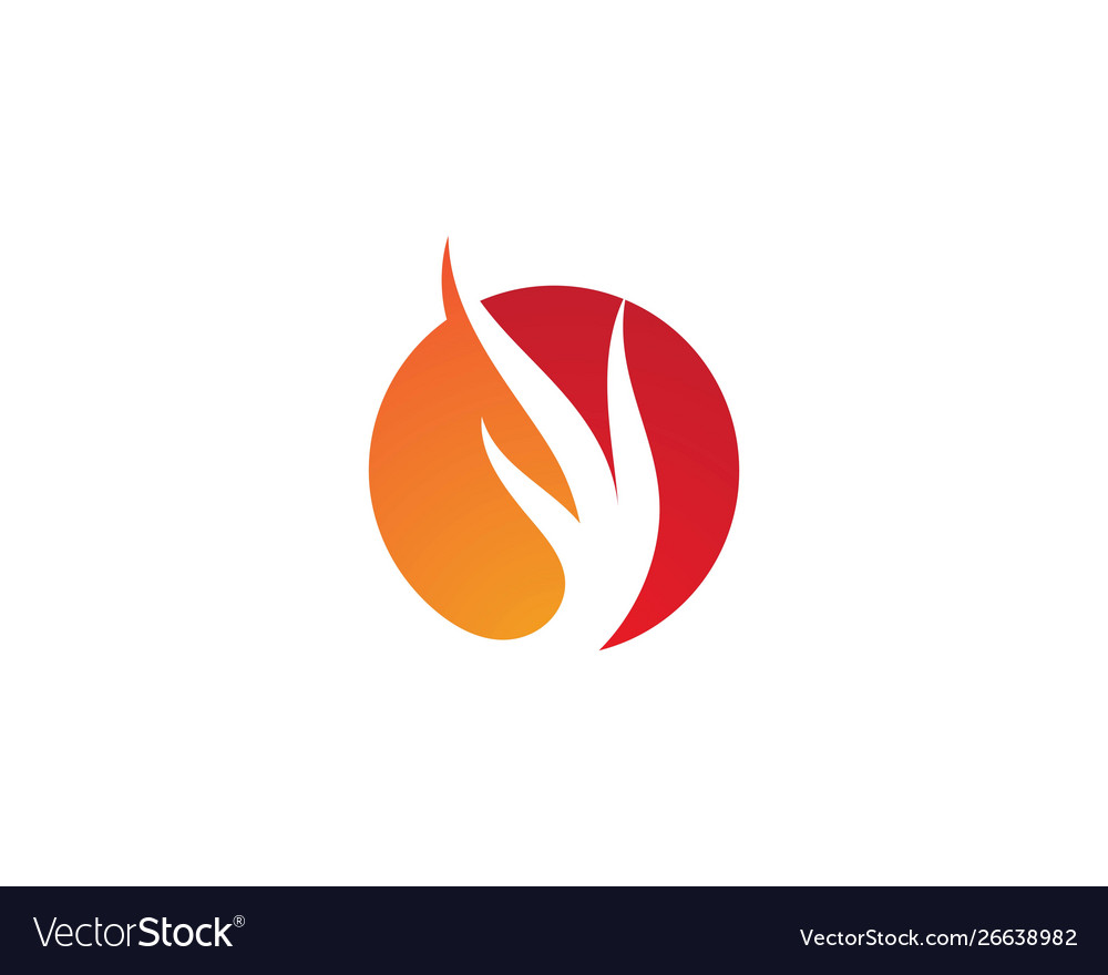 Fire flame logo template Royalty Free Vector Image