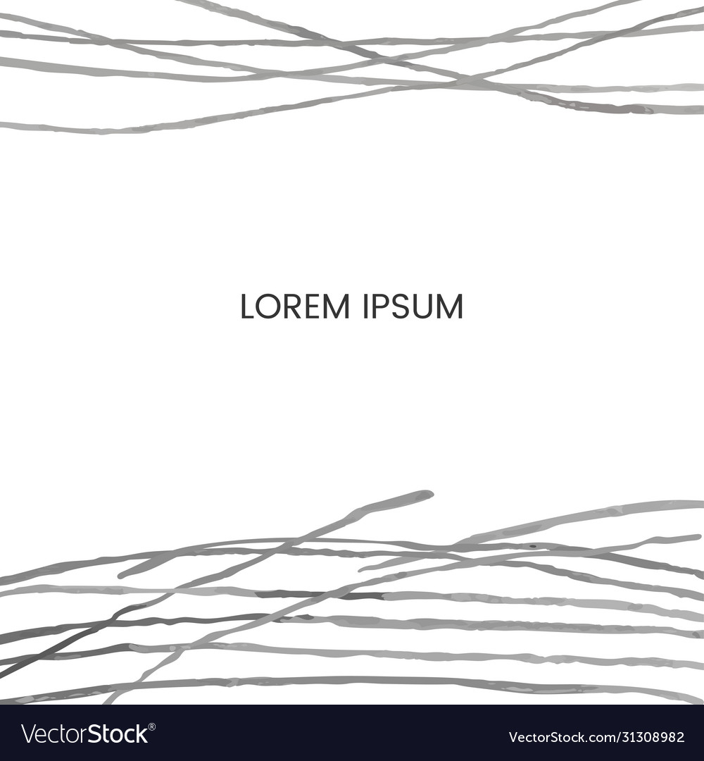 Hand draw frame abstract template vector image Hand draw frame abstract template