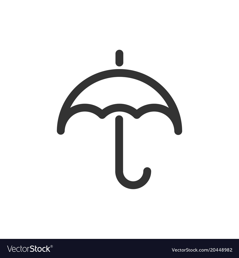 Icon umbrella flat