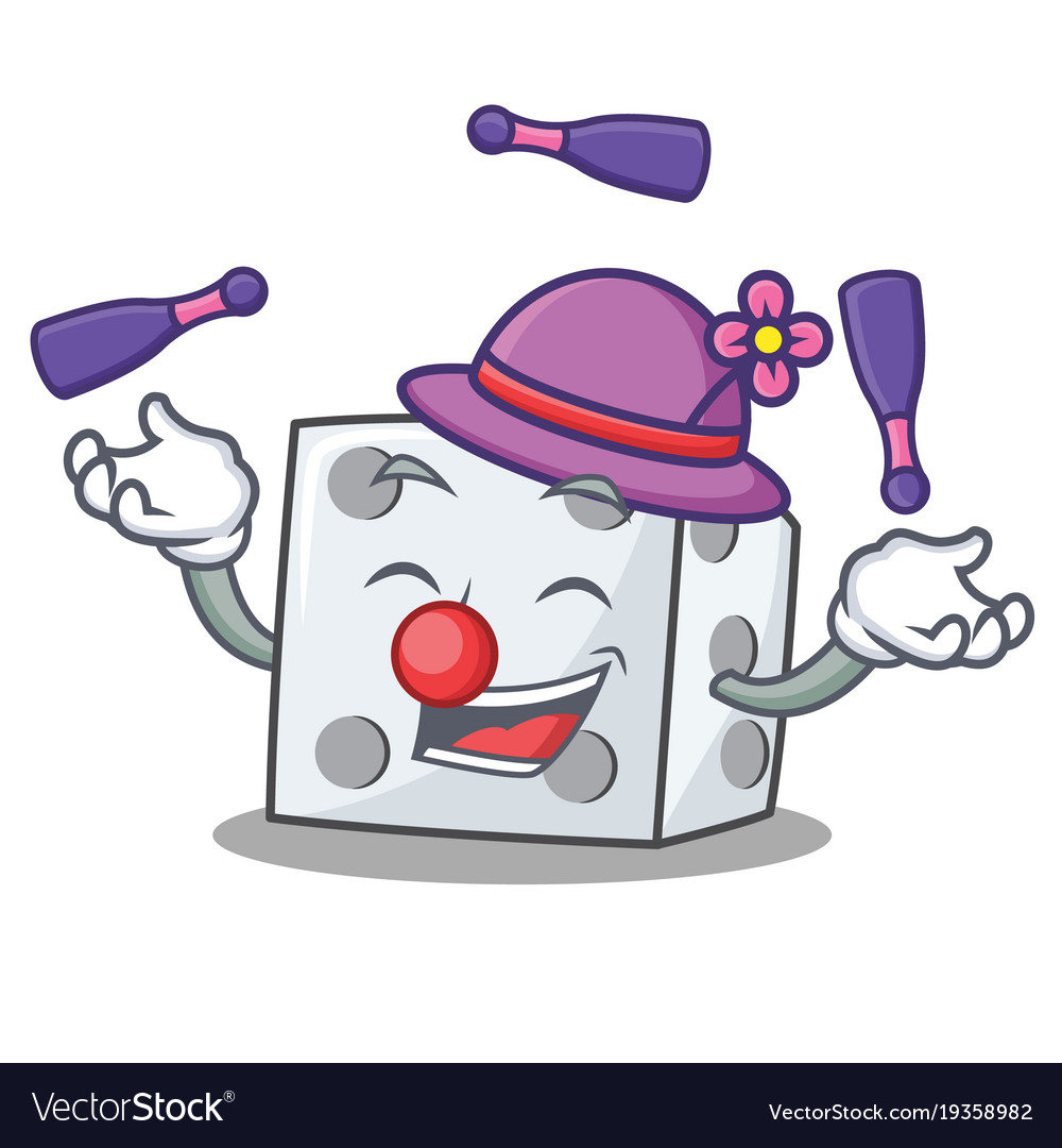Juggling Dice Clown Character