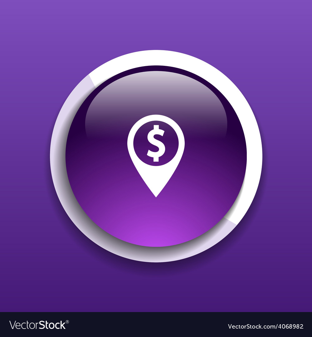 Map pointer with dollar sign icon money