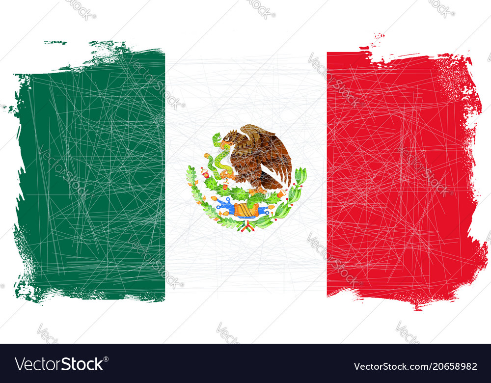 Mexican flag grunge Royalty Free Vector Image - VectorStock