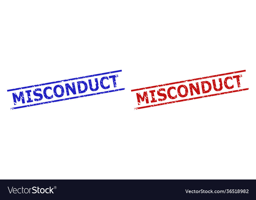 Misconduct stamps with distress style and parallel vector image Misconduct stamps with distress style and parallel
