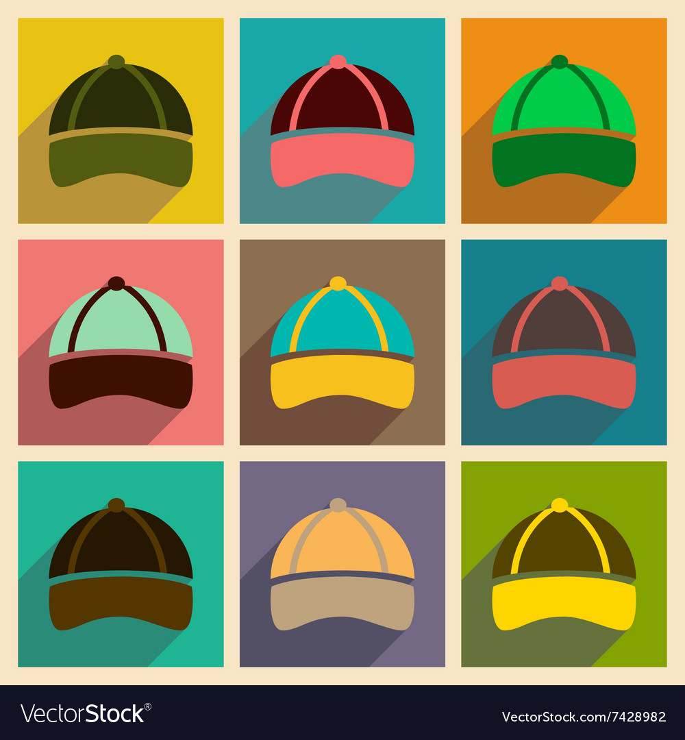 Modern flat icons collection with shadow
