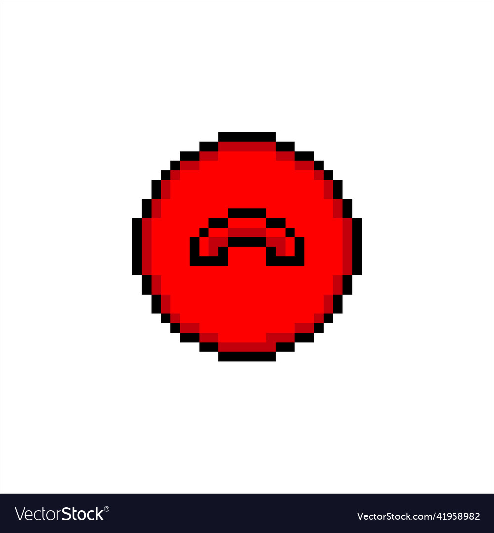 Pixel art with call rejected icon