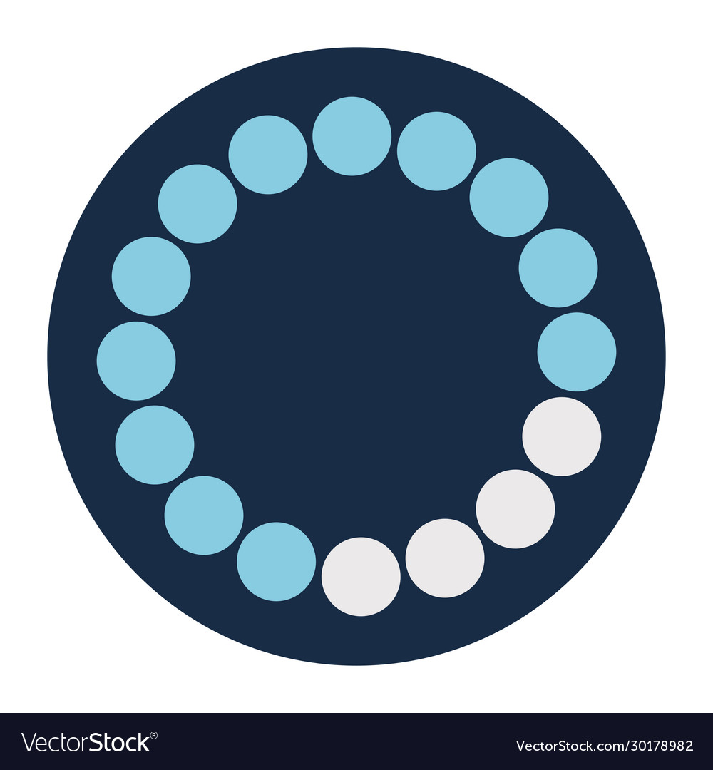 Pointed loading circle block style icon