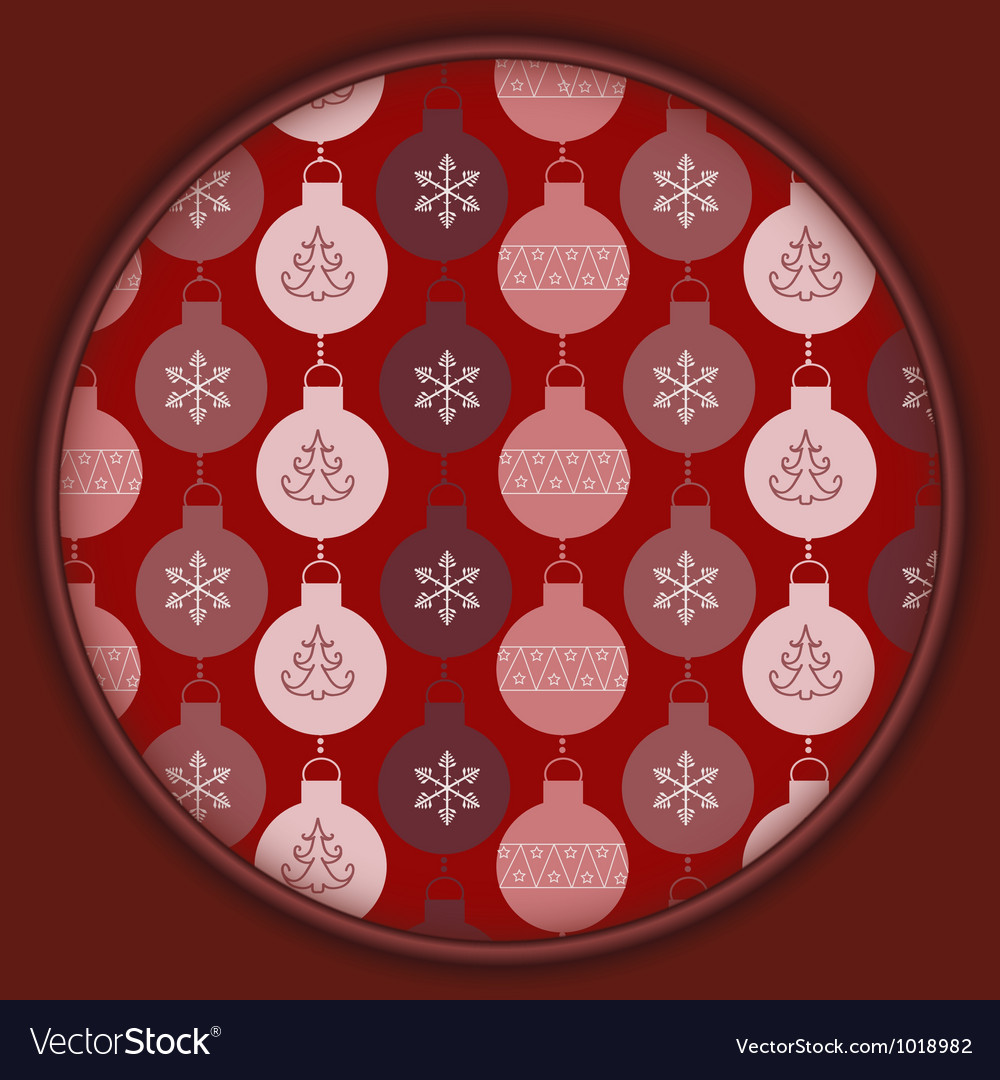 Seamless pattern with balls and snowflakes