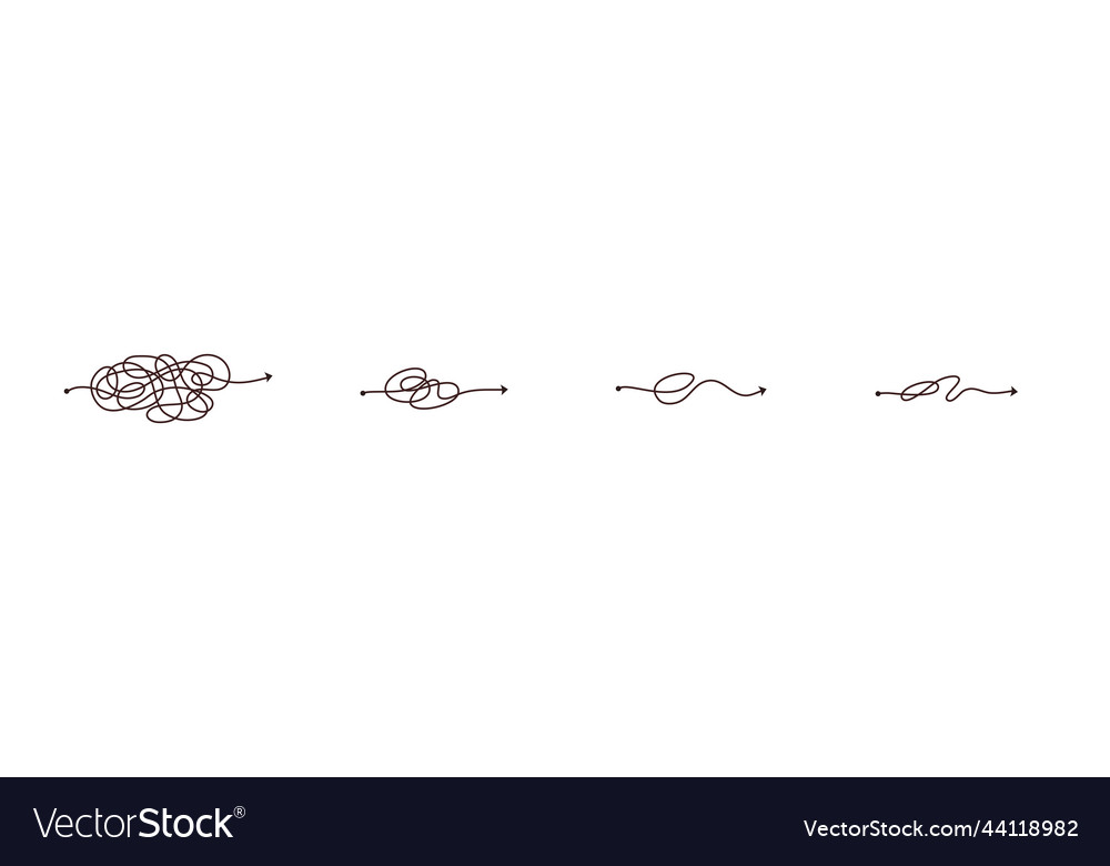 Simple line and complex easy way scribble doodle vector image Simple line and complex easy way scribble doodle