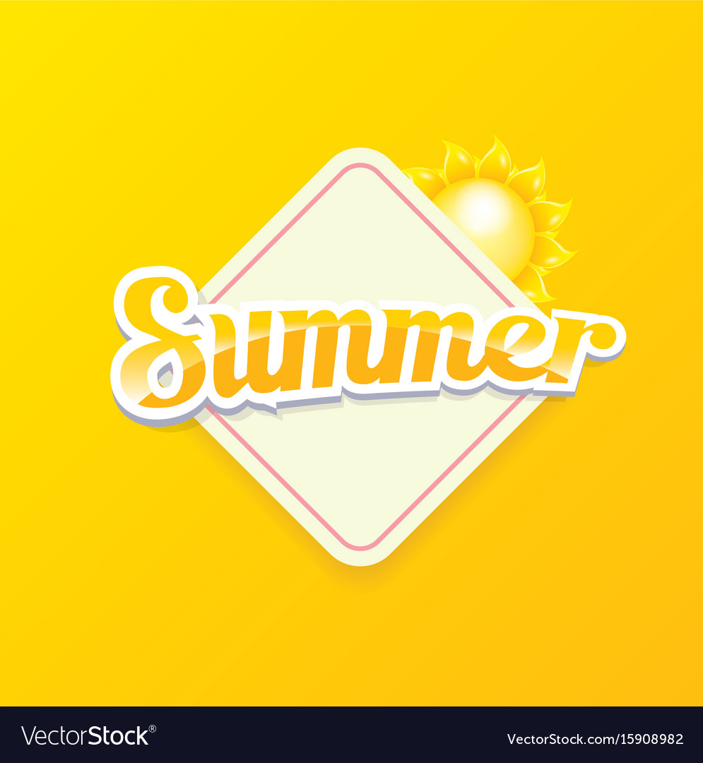 Special Offer Summer Label Design Template Vector Image