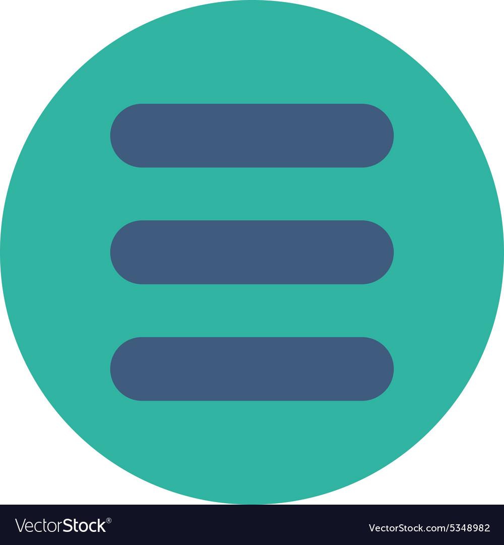 Stack flat cobalt and cyan colors round button